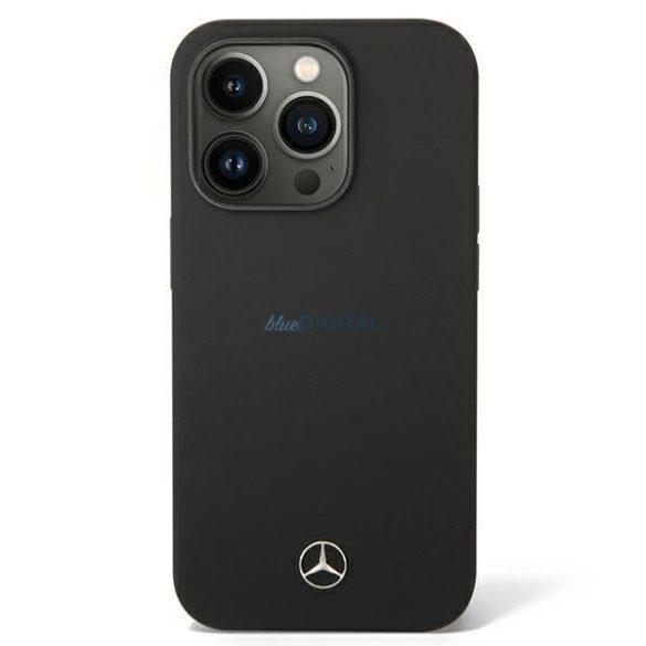 Mercedes MEHMP14LSILBK iPhone 14 Pro 6,1" fekete keménytok szilikon vonal Magsafe