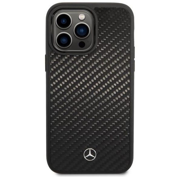Mercedes MEHMP14XRCABK iPhone 14 Pro Max 6.7" fekete Carbon keménytok Dynamic Line MagSafe