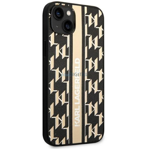 Karl Lagerfeld KLHCP14MPGKLSKW iPhone 14 Plus 6,7 "keménytok barna Monogram csíkos csíkok