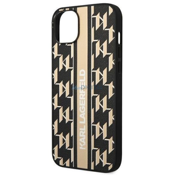 Karl Lagerfeld KLHCP14MPGKLSKW iPhone 14 Plus 6,7 "keménytok barna Monogram csíkos csíkok