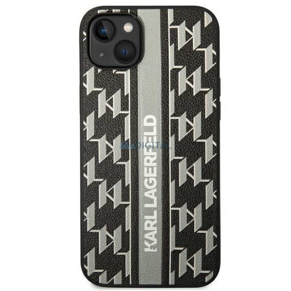Karl Lagerfeld KLHCP14SPGKLSKG iPhone 14 6.1 "keménytok szürke Monogram csíkos szürke tok