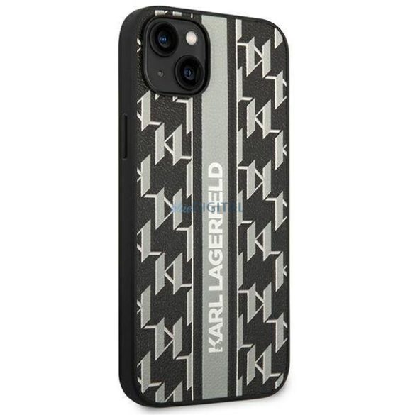 Karl Lagerfeld KLHCP14SPGKLSKG iPhone 14 6.1 "keménytok szürke Monogram csíkos szürke tok