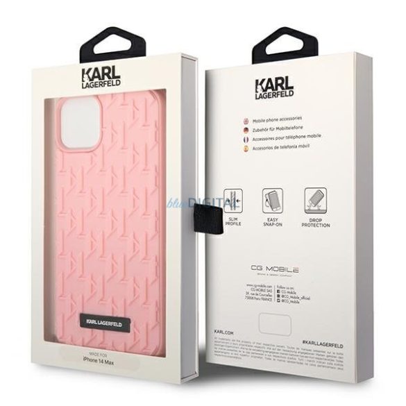 Karl Lagerfeld KLHCP14MRUPKLPP iPhone 14 Plus 6.7 "kemény tok rózsaszín 3D Monogram