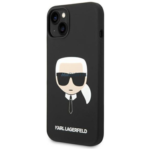 Karl Lagerfeld KLHCP14SSLKHHBK iPhone 14 6.1 "keménytok fekete szilikon Karl's Head