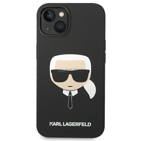 Karl Lagerfeld KLHCP14SSLKHHBK iPhone 14 6.1 "keménytok fekete szilikon Karl's Head