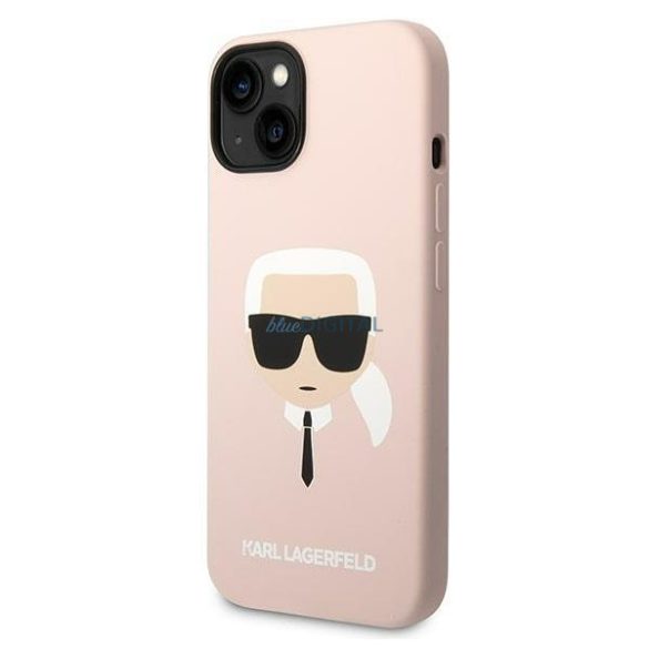 Karl Lagerfeld KLHCP14MSLKHLP iPhone 14 Plus 6,7" keménytok rózsaszín szilikon Karl's Head