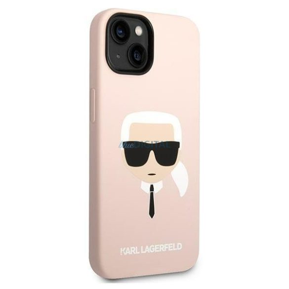 Karl Lagerfeld KLHCP14MSLKHLP iPhone 14 Plus 6,7" keménytok rózsaszín szilikon Karl's Head