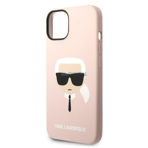 Karl Lagerfeld KLHCP14MSLKHLP iPhone 14 Plus 6,7" keménytok rózsaszín szilikon Karl's Head