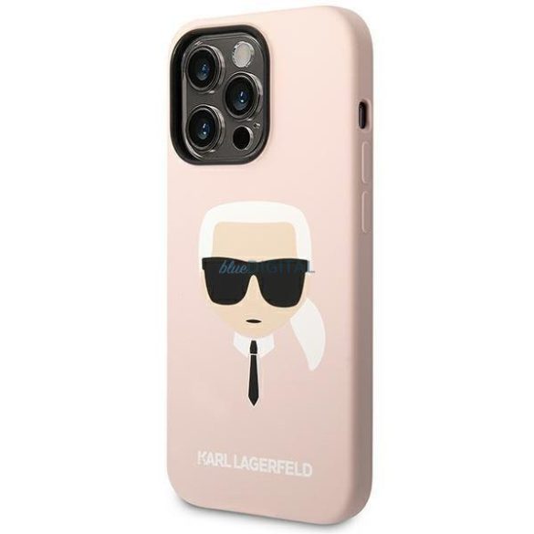 Karl Lagerfeld KLHCP14XSLKHLP iPhone 14 Pro Max 6,7" keménytok rózsaszín szilikon Karl's Head