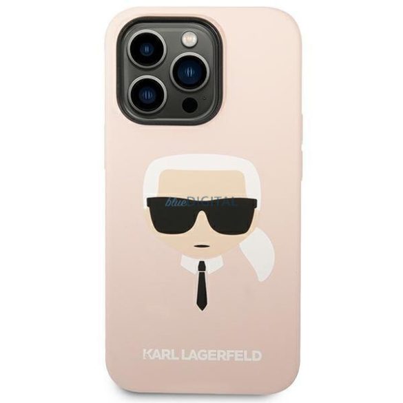 Karl Lagerfeld KLHCP14XSLKHLP iPhone 14 Pro Max 6,7" keménytok rózsaszín szilikon Karl's Head