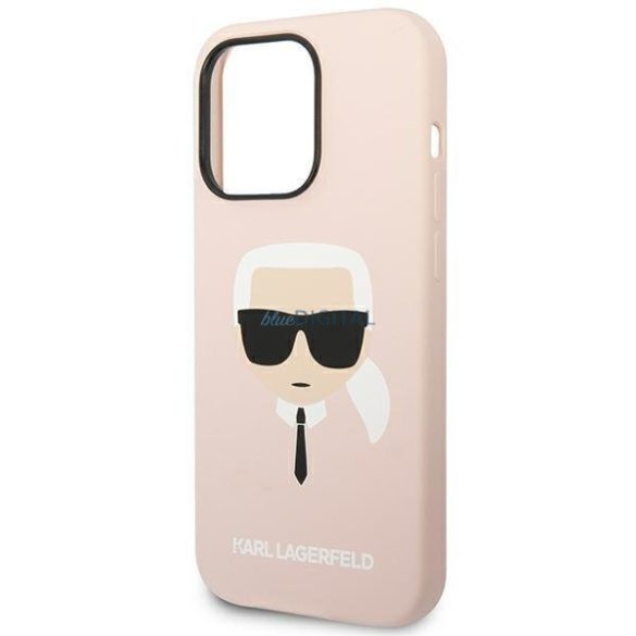 Karl Lagerfeld KLHCP14XSLKHLP iPhone 14 Pro Max 6,7" keménytok rózsaszín szilikon Karl's Head