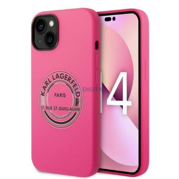 Karl Lagerfeld KLHCP14MSRSGRCF iPhone 14 Plus 6,7" kemény tok rózsaszín szilikon RSG
