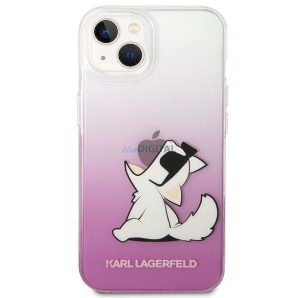 Karl Lagerfeld KLHCP14MCFNRCPI iPhone 14 Plus 6.7 "kemény tok rózsaszín Choupette Fun