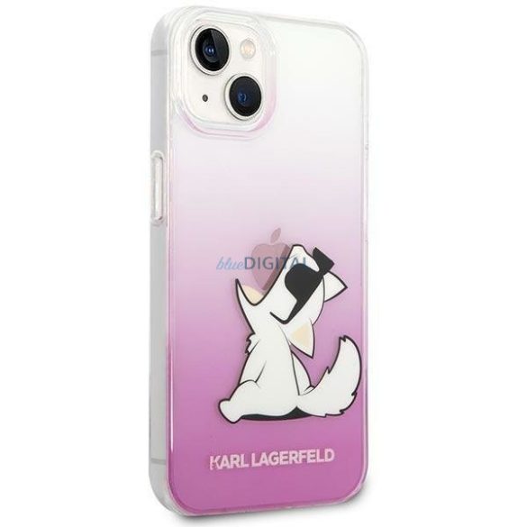 Karl Lagerfeld KLHCP14MCFNRCPI iPhone 14 Plus 6.7 "kemény tok rózsaszín Choupette Fun