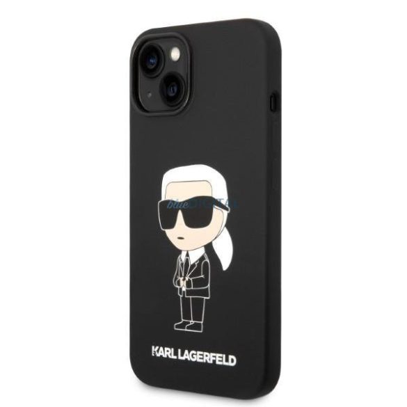 Karl Lagerfeld KLHCP14SSNIKBCK iPhone 14 6,1" keménytok fekete szilikon ikonikus