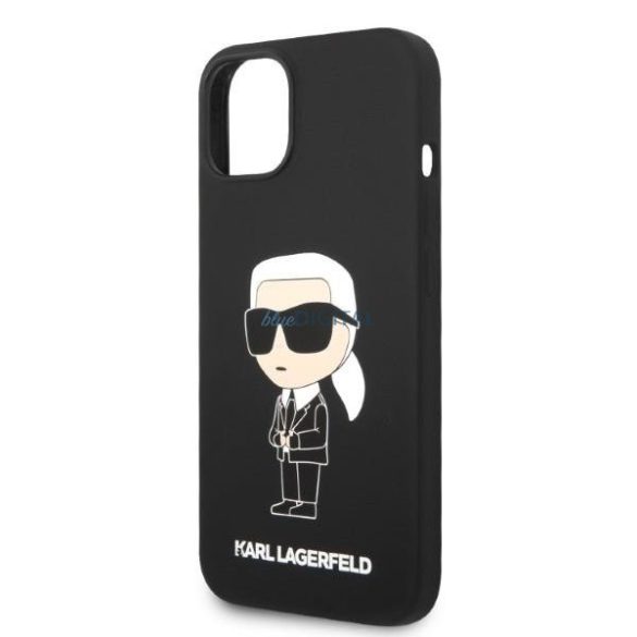 Karl Lagerfeld KLHCP14SSNIKBCK iPhone 14 6,1" keménytok fekete szilikon ikonikus