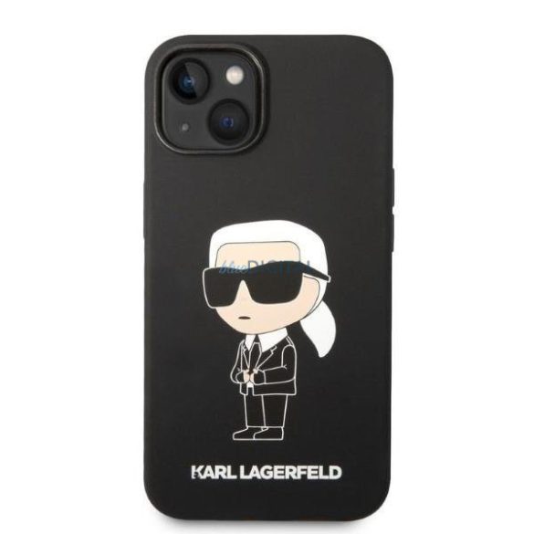 Karl Lagerfeld KLHCP14MSNIKBCK iPhone 14 Plus 6,7" keménytok fekete szilikon ikonikus