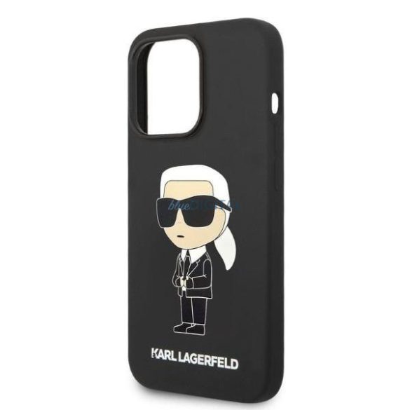 Karl Lagerfeld KLHCP14LSNIKBCK iPhone 14 Pro 6,1" keménytok fekete szilikon ikonikus