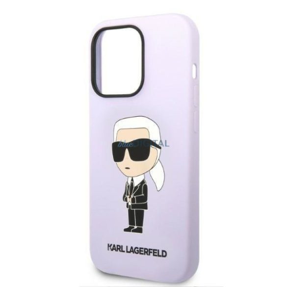 Karl Lagerfeld KLHCP14LSNIKBCU iPhone 14 Pro 6.1" keménytok lila szilikon Ikonik lila