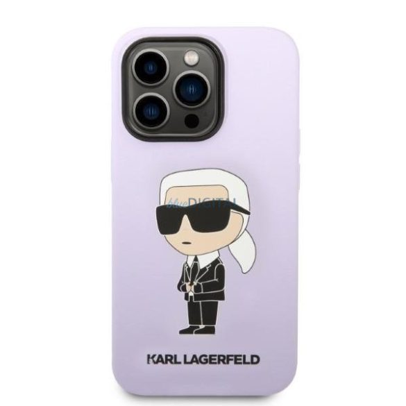 Karl Lagerfeld KLHCP14XSNIKBCU iPhone 14 Pro Max 6,7" keménytok lila szilikon ikonikus