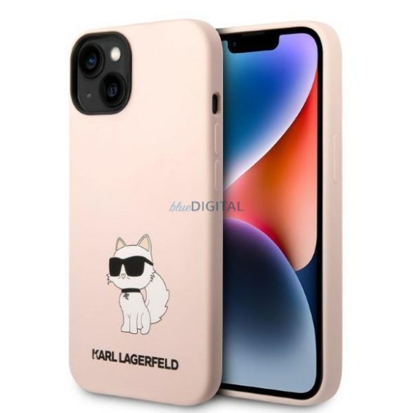 Karl Lagerfeld KLHCP14SSNCHBCP iPhone 14 6,1" keménytok rózsaszín/rózsaszín szilikon Choupette