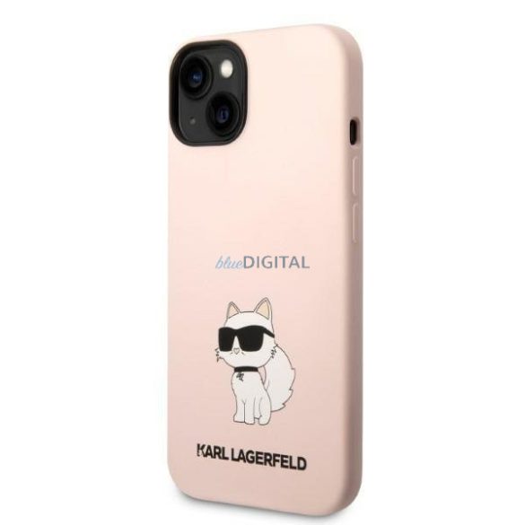 Karl Lagerfeld KLHCP14SSNCHBCP iPhone 14 6,1" keménytok rózsaszín/rózsaszín szilikon Choupette