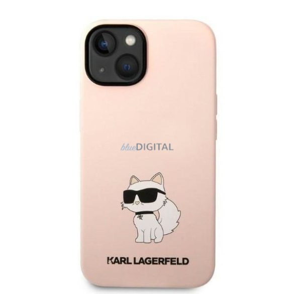 Karl Lagerfeld KLHCP14SSNCHBCP iPhone 14 6,1" keménytok rózsaszín/rózsaszín szilikon Choupette