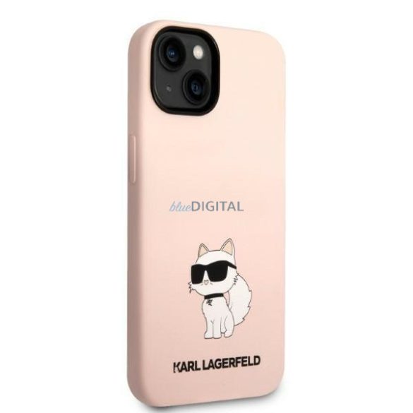 Karl Lagerfeld KLHCP14SSNCHBCP iPhone 14 6,1" keménytok rózsaszín/rózsaszín szilikon Choupette