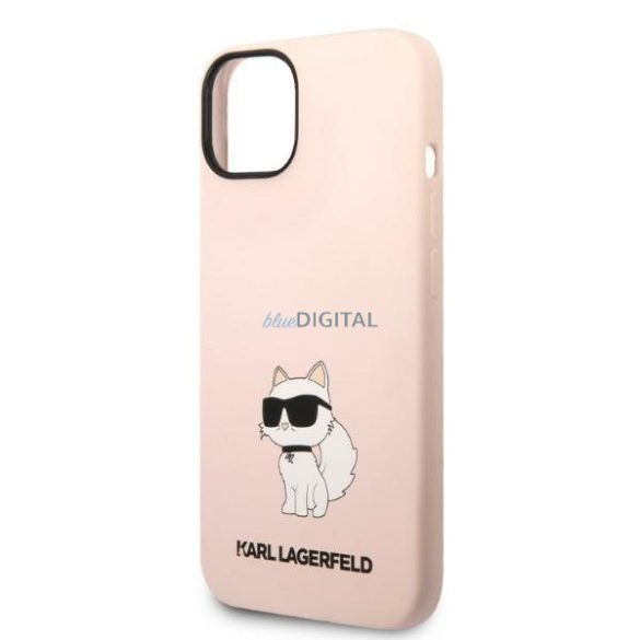 Karl Lagerfeld KLHCP14SSNCHBCP iPhone 14 6,1" keménytok rózsaszín/rózsaszín szilikon Choupette