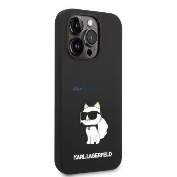 Karl Lagerfeld KLHCP14LSNCHBCK iPhone 14 Pro 6,1" keménytok fekete Szilikon Choupette