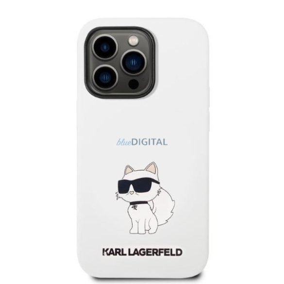 Karl Lagerfeld KLHCP14LSNCHBCH iPhone 14 Pro 6,1" keménytok fehér szilikon Choupette