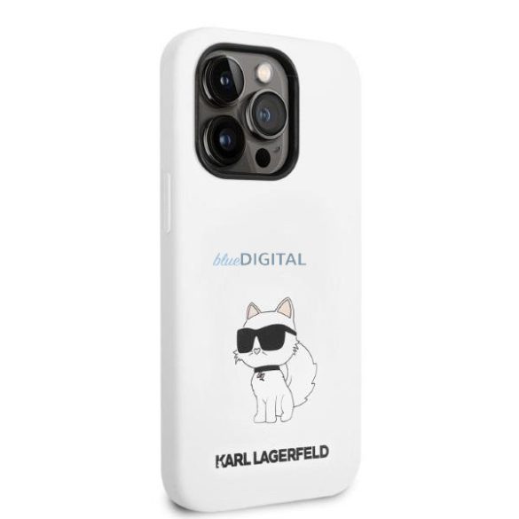 Karl Lagerfeld KLHCP14LSNCHBCH iPhone 14 Pro 6,1" keménytok fehér szilikon Choupette