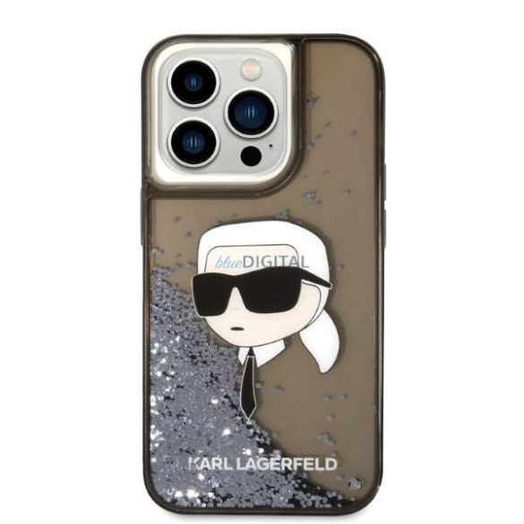 Karl Lagerfeld KLHCP14LLNKHCK iPhone 14 Pro 6,1" fekete keménytok csillogó Karl Head