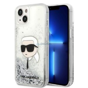 Karl Lagerfeld KLHCP14SLNKHCH iPhone 14 6.1" ezüst/ezüst keménytok csillogó Karl Head