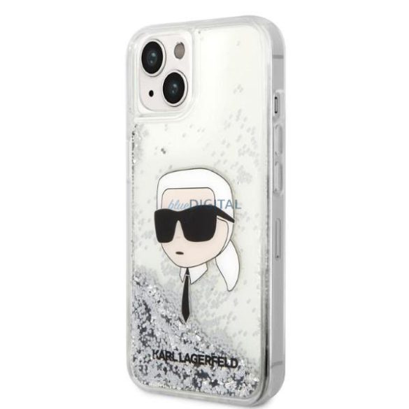 Karl Lagerfeld KLHCP14SLNKHCH iPhone 14 6.1" ezüst/ezüst keménytok csillogó Karl Head