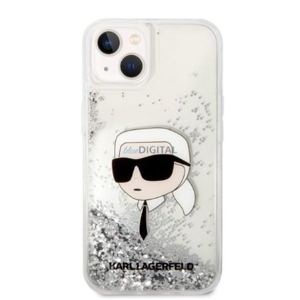 Karl Lagerfeld KLHCP14SLNKHCH iPhone 14 6.1" ezüst/ezüst keménytok csillogó Karl Head