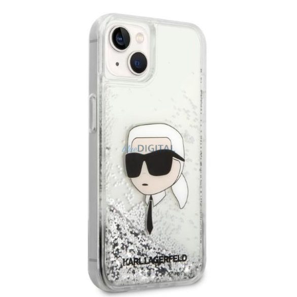 Karl Lagerfeld KLHCP14SLNKHCH iPhone 14 6.1" ezüst/ezüst keménytok csillogó Karl Head