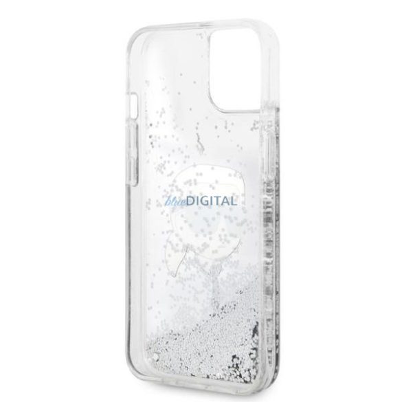 Karl Lagerfeld KLHCP14SLNKHCH iPhone 14 6.1" ezüst/ezüst keménytok csillogó Karl Head