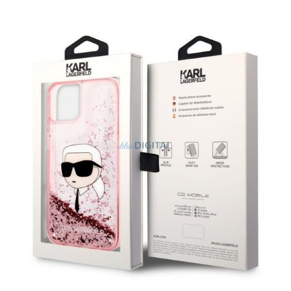 Karl Lagerfeld KLHCP14MLNKHCP iPhone 14 Plus 6,7" rózsaszín keménytok csillogó Karl Head