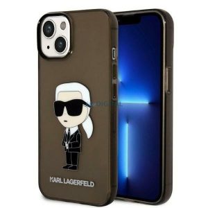 Karl Lagerfeld KLHCP14SHNIKTCK iPhone 14 6.1" fekete/fekete keménytok Ikonik Karl Lagerfeld Karl Lagerfeld