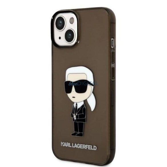 Karl Lagerfeld KLHCP14MHNIKTCK iPhone 14 Plus 6,7" fekete keménytok ikonikus Karl Lagerfeld