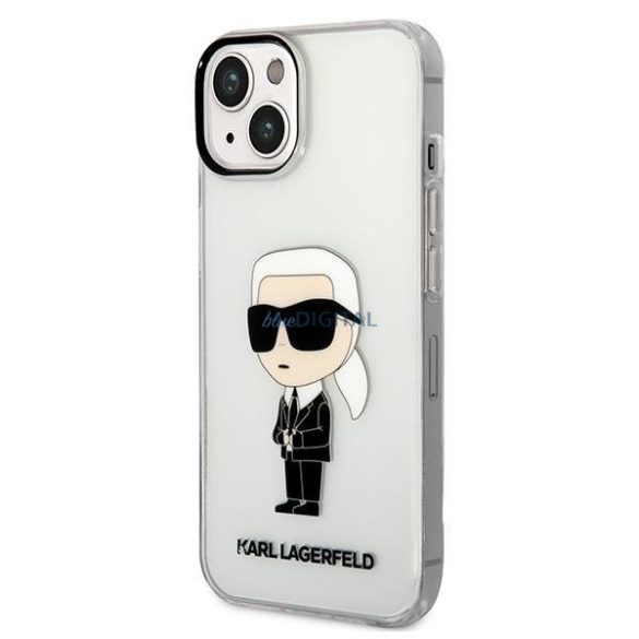 Karl Lagerfeld KLHCP14MHNIKTCT iPhone 14 Plus 6,7" átlátszó keménytok ikonikus Karl Lagerfeld