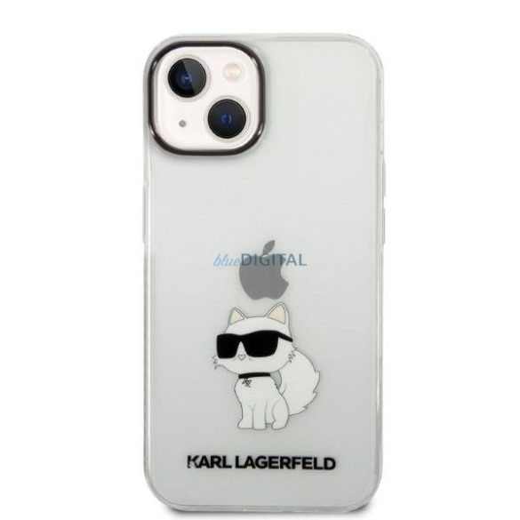 Karl Lagerfeld KLHCP14MHNCHTCT iPhone 14 Plus 6,7" átlátszó keménytok ikonikus Choupette