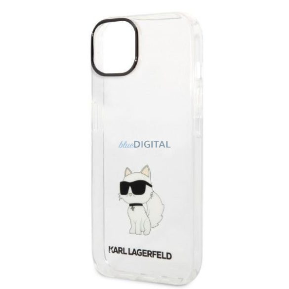 Karl Lagerfeld KLHCP14MHNCHTCT iPhone 14 Plus 6,7" átlátszó keménytok ikonikus Choupette