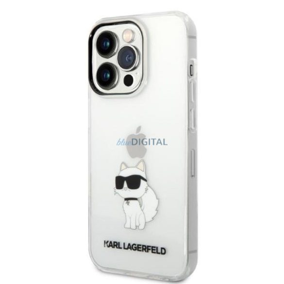 Karl Lagerfeld KLHCP14LHNCHTCT iPhone 14 Pro 6,1" átlátszó keménytok ikonikus Choupette