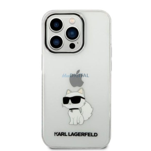 Karl Lagerfeld KLHCP14LHNCHTCT iPhone 14 Pro 6,1" átlátszó keménytok ikonikus Choupette