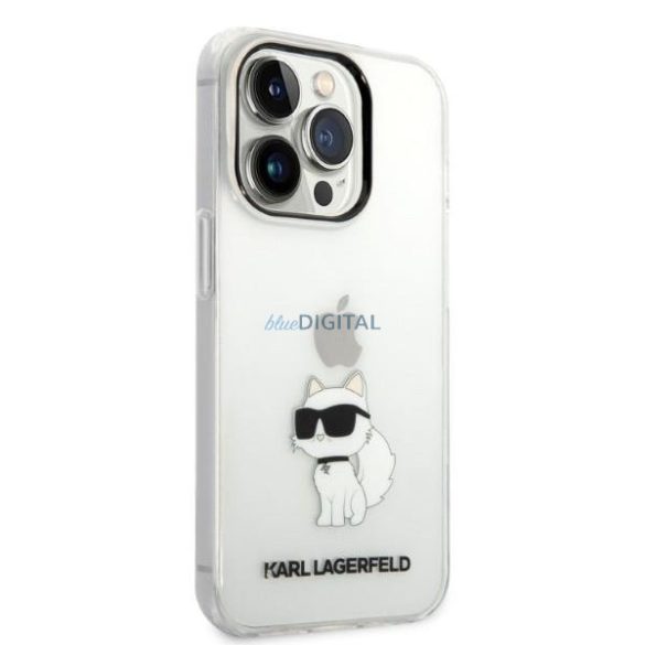 Karl Lagerfeld KLHCP14LHNCHTCT iPhone 14 Pro 6,1" átlátszó keménytok ikonikus Choupette