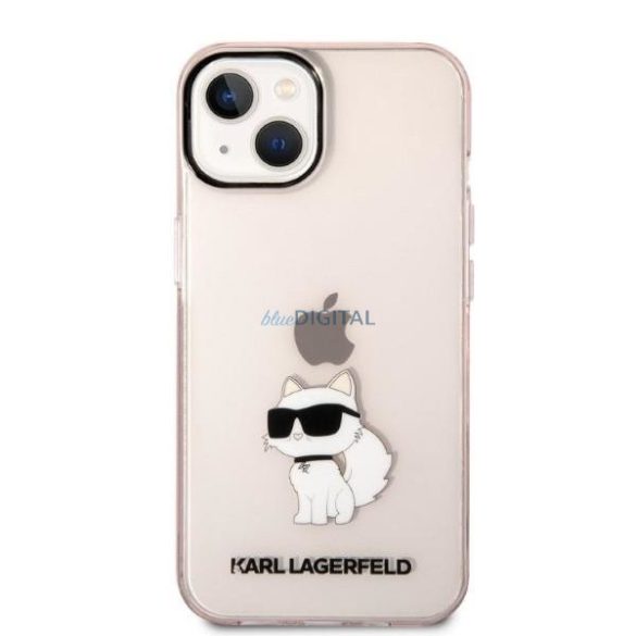 Karl Lagerfeld KLHCP14SHNCHTCP iPhone 14 6,1" rózsaszín keménytok ikonikus Choupette