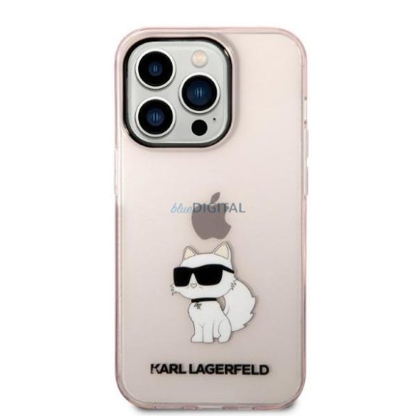 Karl Lagerfeld KLHCP14LHNCHTCP iPhone 14 Pro 6.1" rózsaszín keménytok ikonikus Choupette