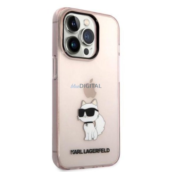 Karl Lagerfeld KLHCP14LHNCHTCP iPhone 14 Pro 6.1" rózsaszín keménytok ikonikus Choupette